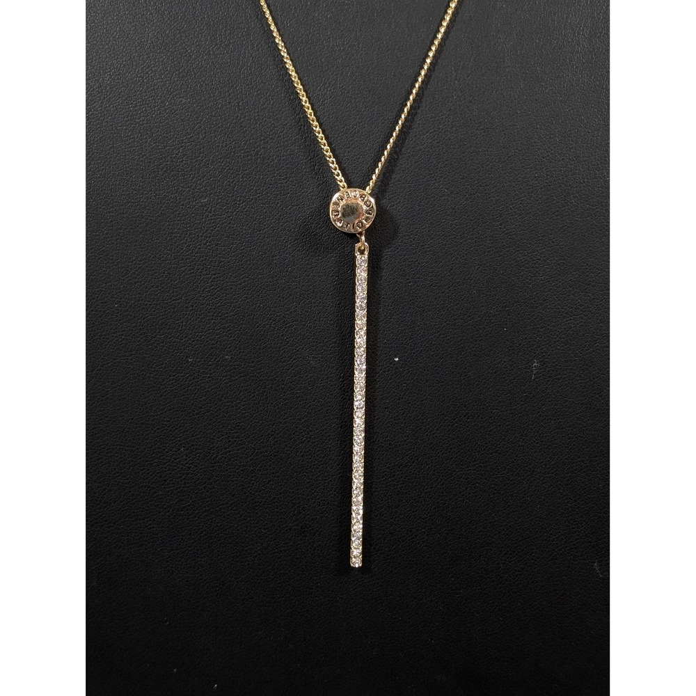 BCBGeneration Gold Tone Lariat Necklace 34‎ Inch Minimalist Long Chain